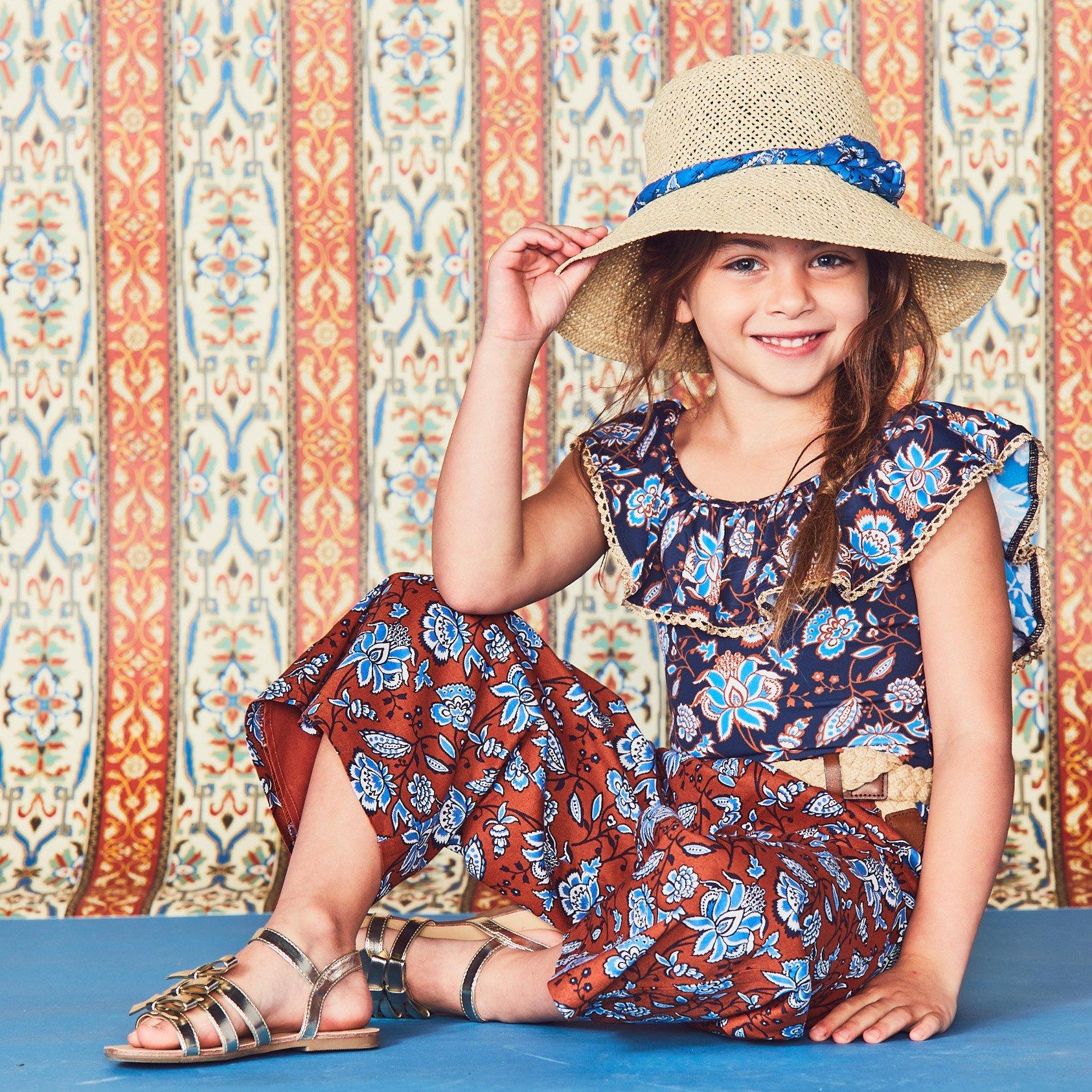 Paisley Floral Knot Straw Hat image number 4