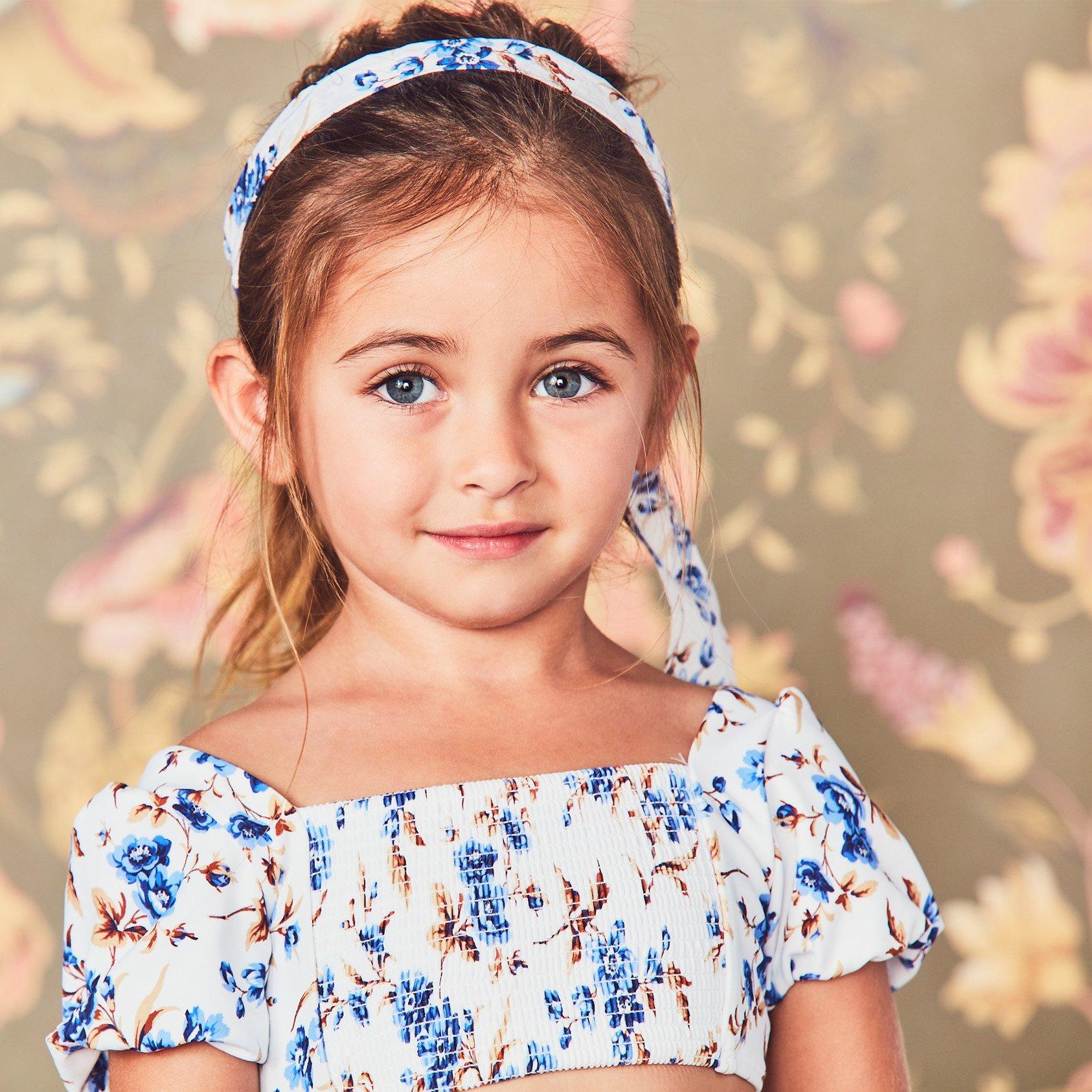 Floral Puff Sleeve 2-Piece Swimsuit image number 6
