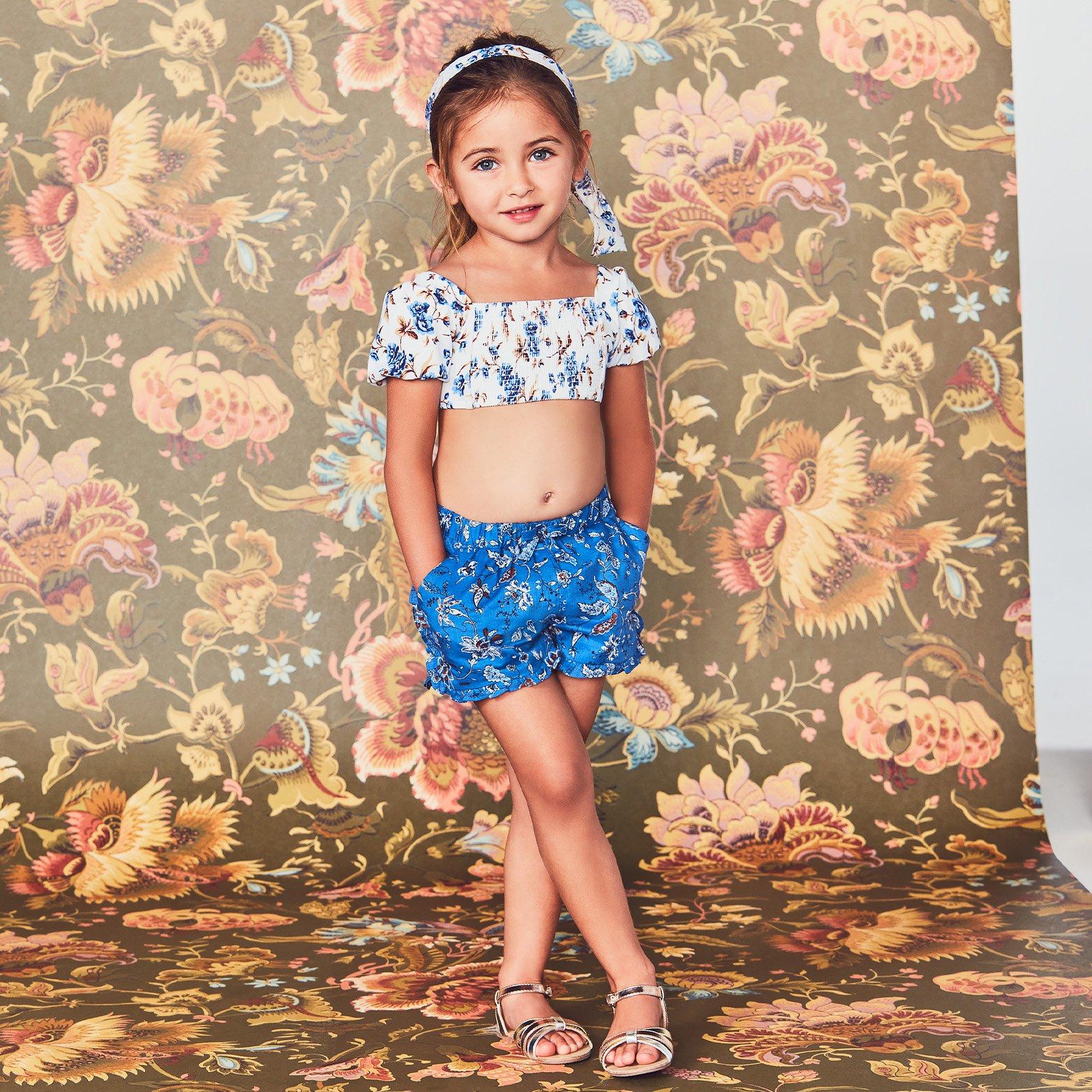 Floral Puff Sleeve 2-Piece Swimsuit image number 2