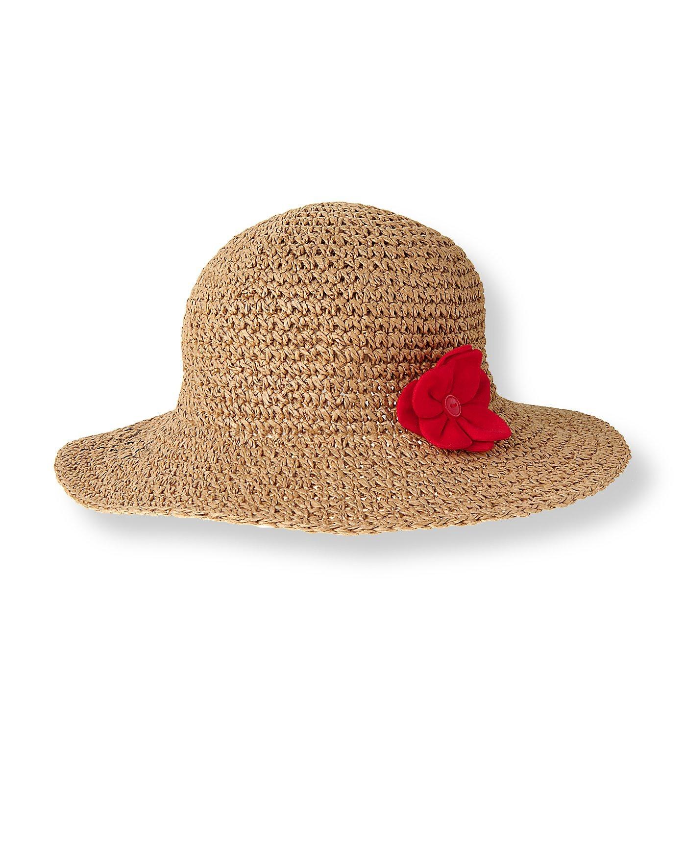 Camellia Corsage Straw Hat image number 0