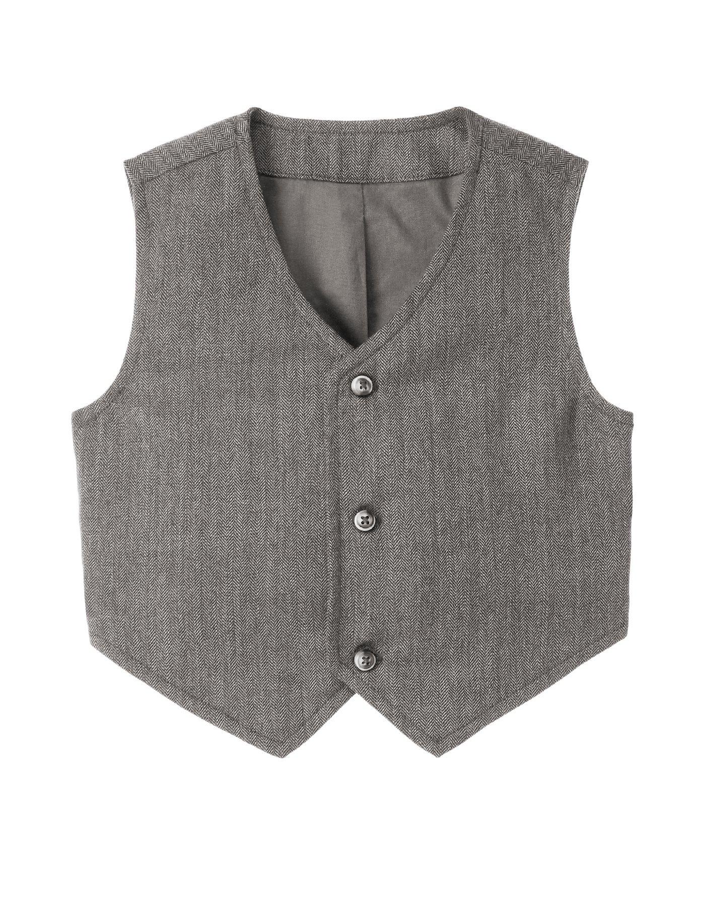 Herringbone Button Tab Suit Vest image number 0