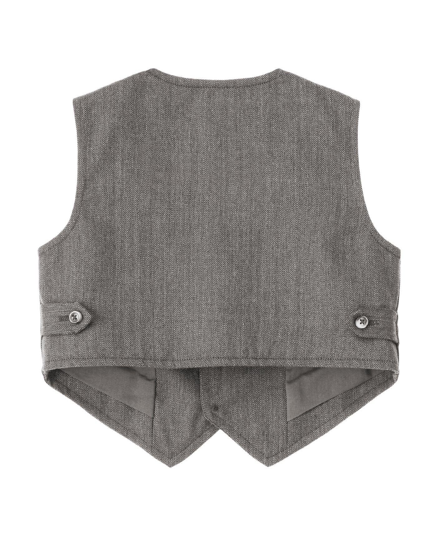 Herringbone Button Tab Suit Vest image number 1