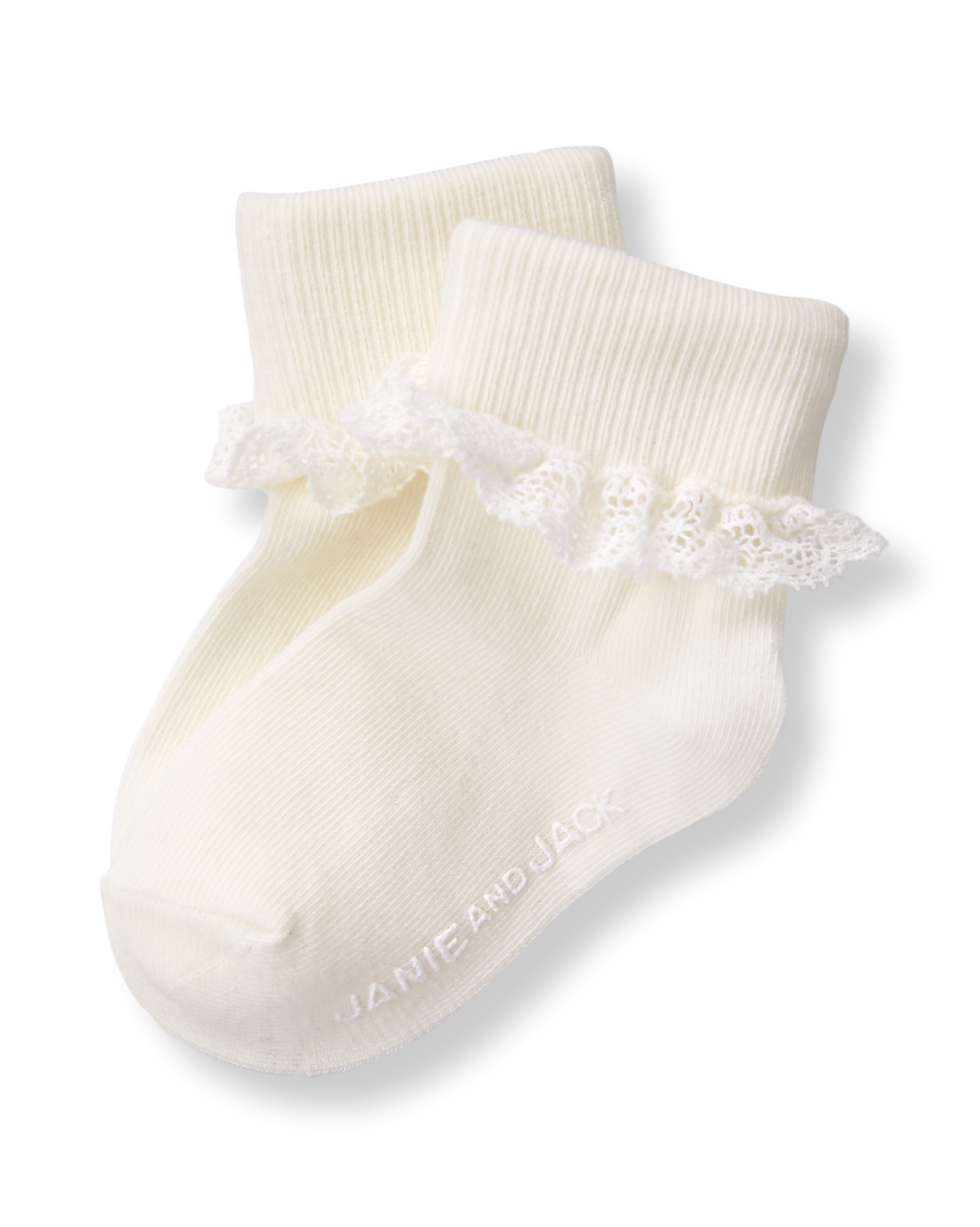 Ivory Lace Ruffle Sock by Janie and Jack