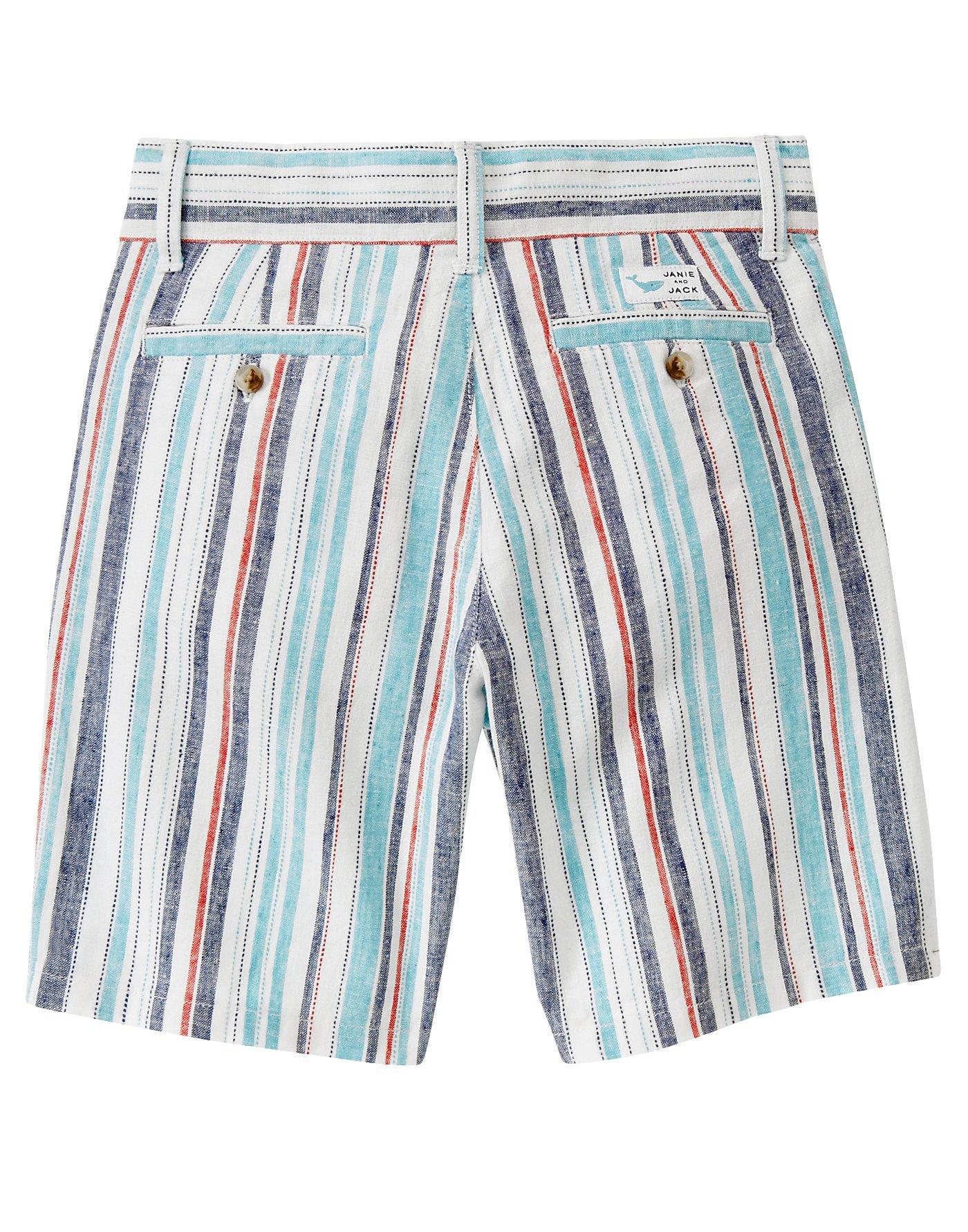 Stripe Linen Blend Short image number 1