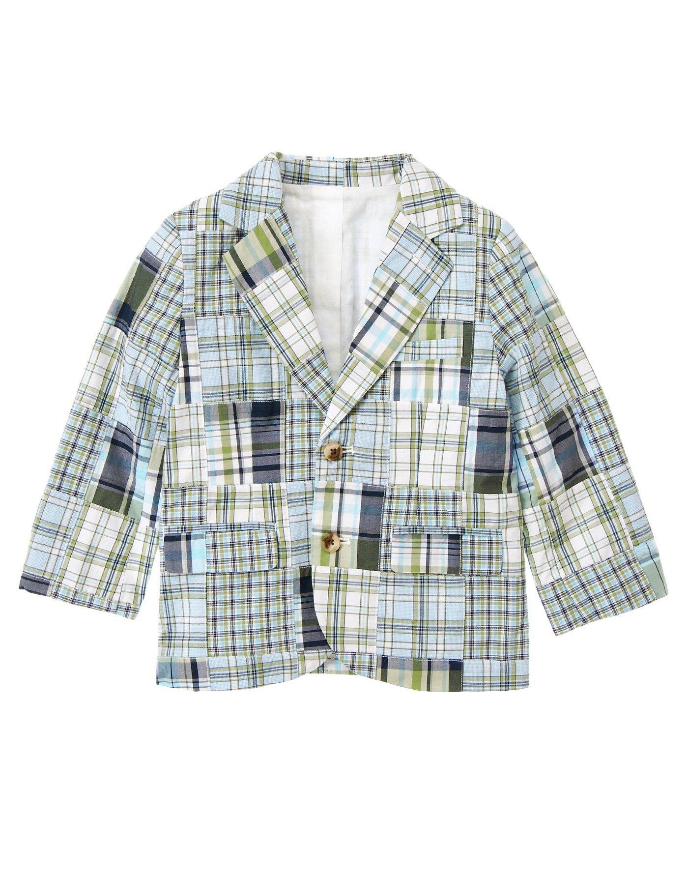 Plaid Patchwork Blazer image number 0