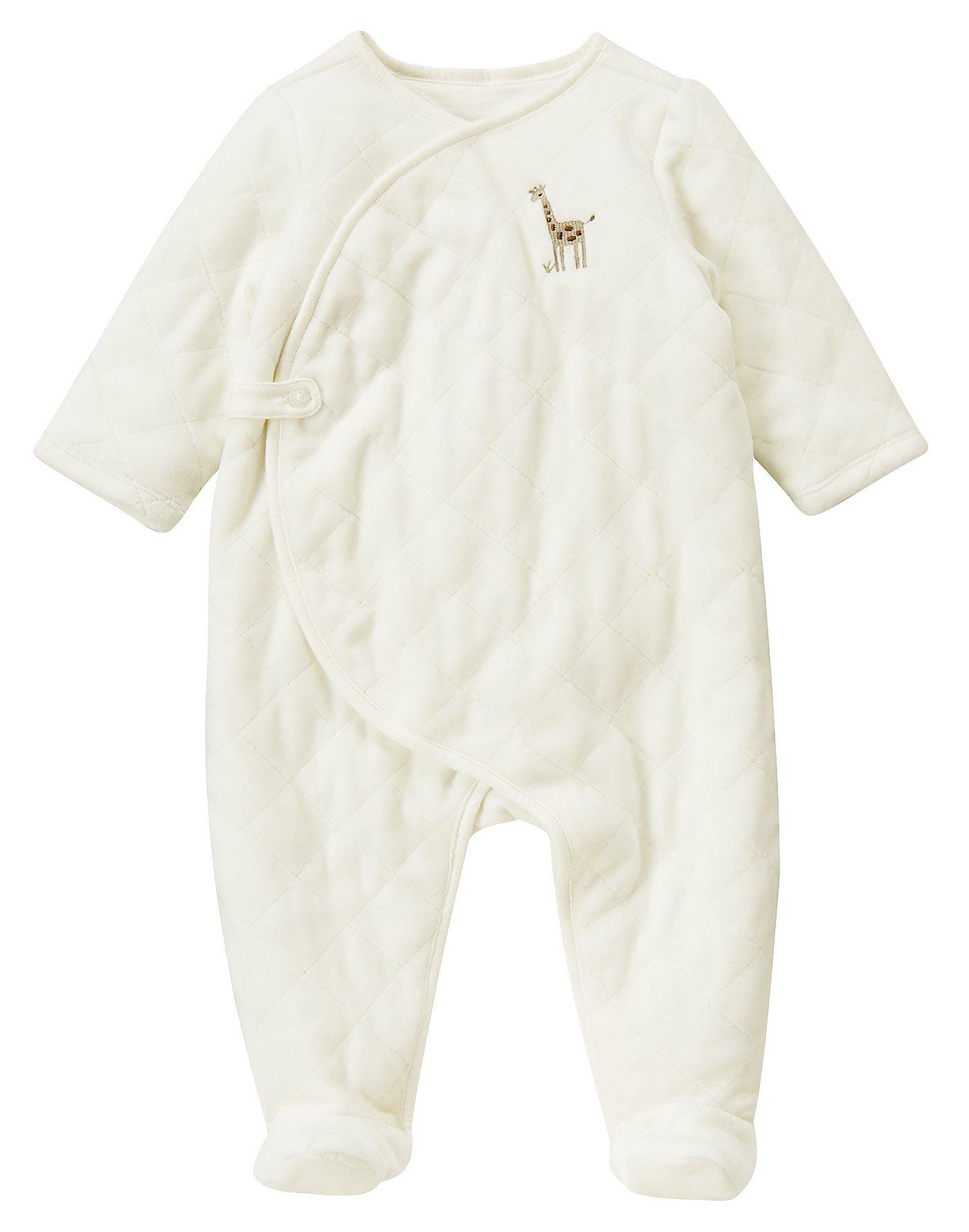 Giraffe Quilted Velour One-Piece image number 0