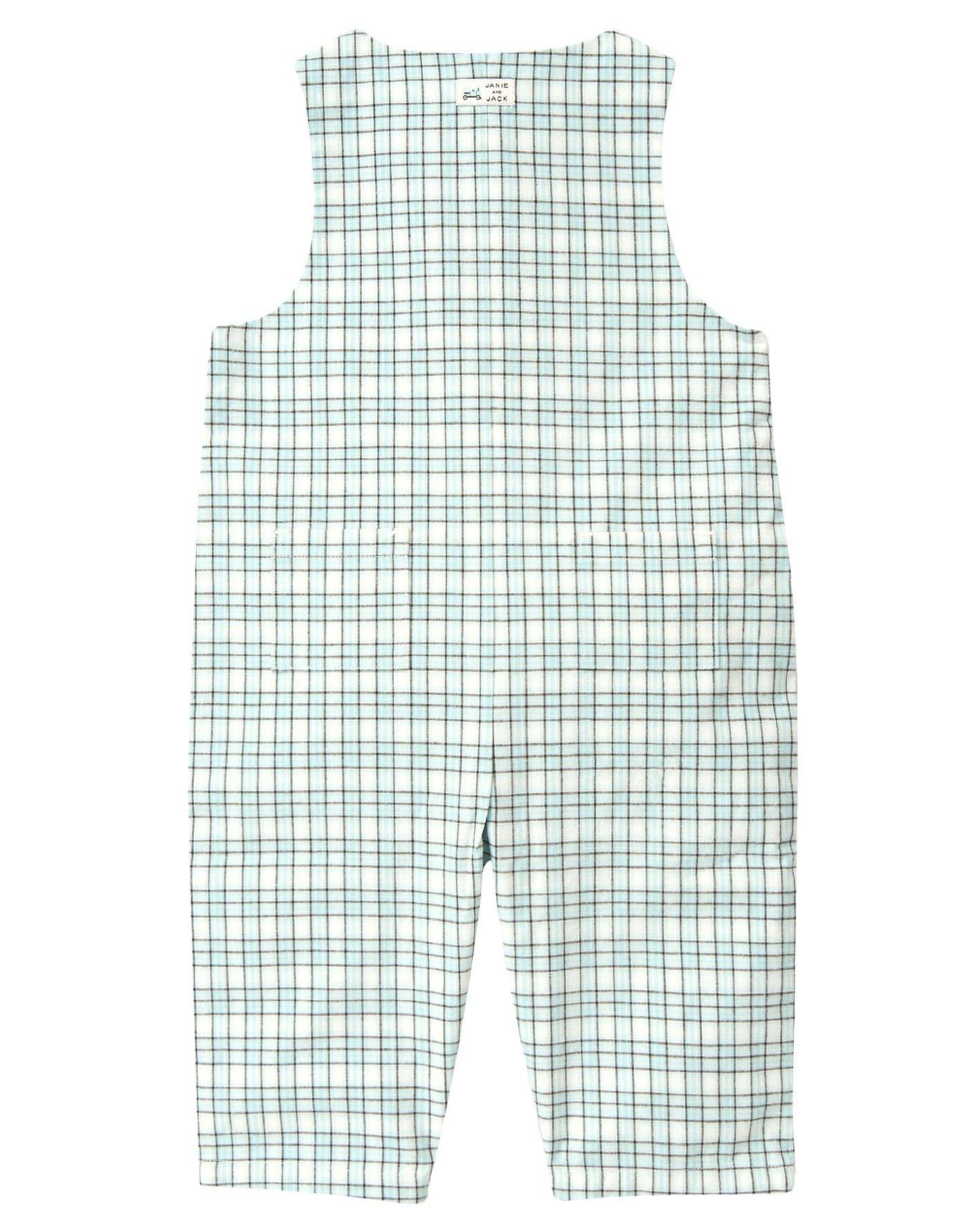 Train Smocked Plaid Overall image number 1