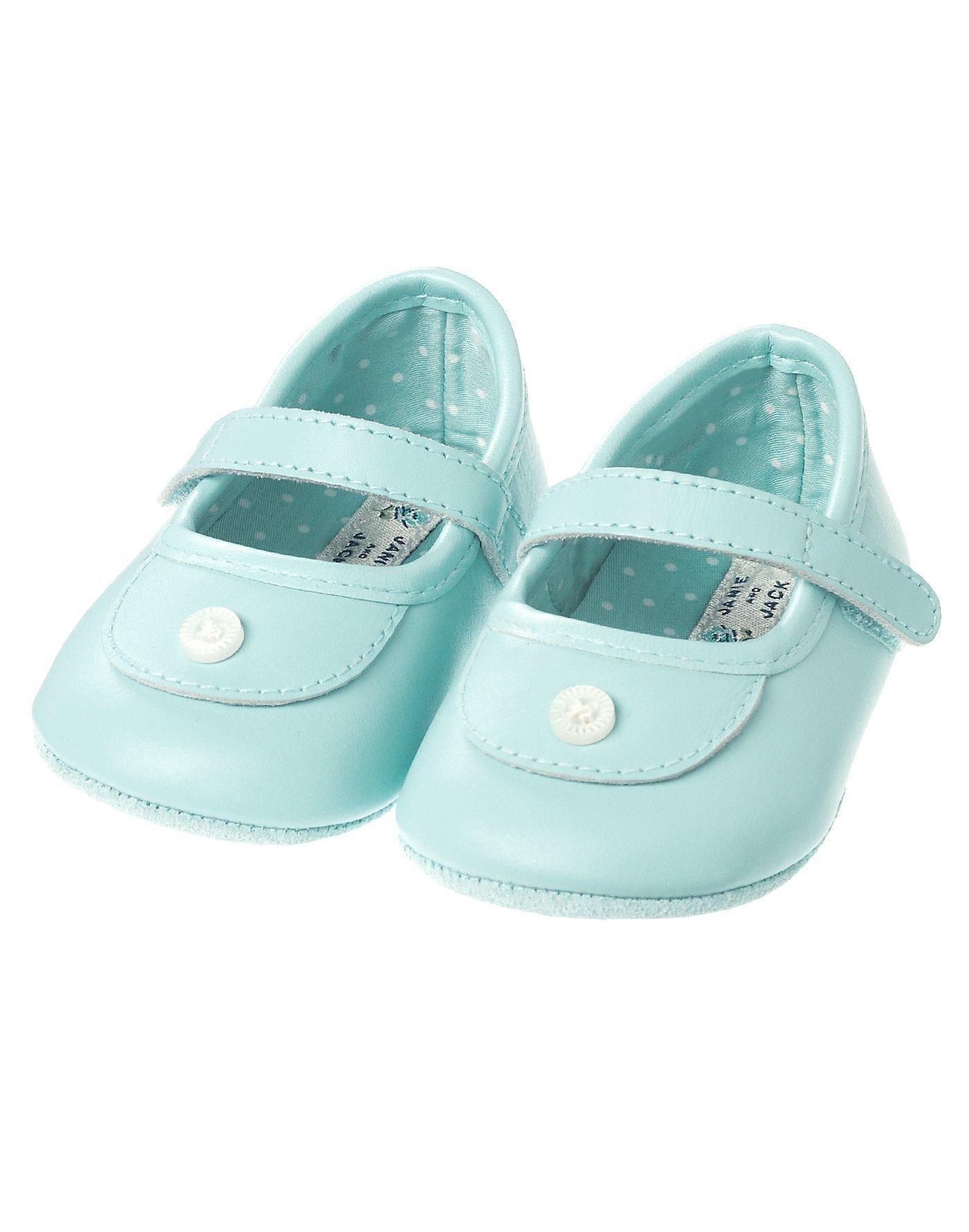 Button Leather Crib Shoe image number 0