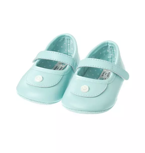 Button Leather Crib Shoe image number 0