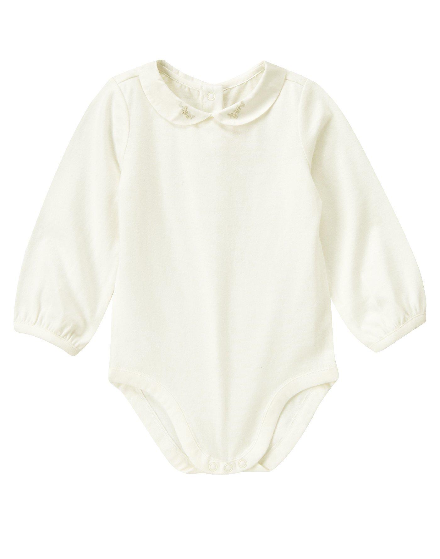 Embroidered Collar Bodysuit image number 0