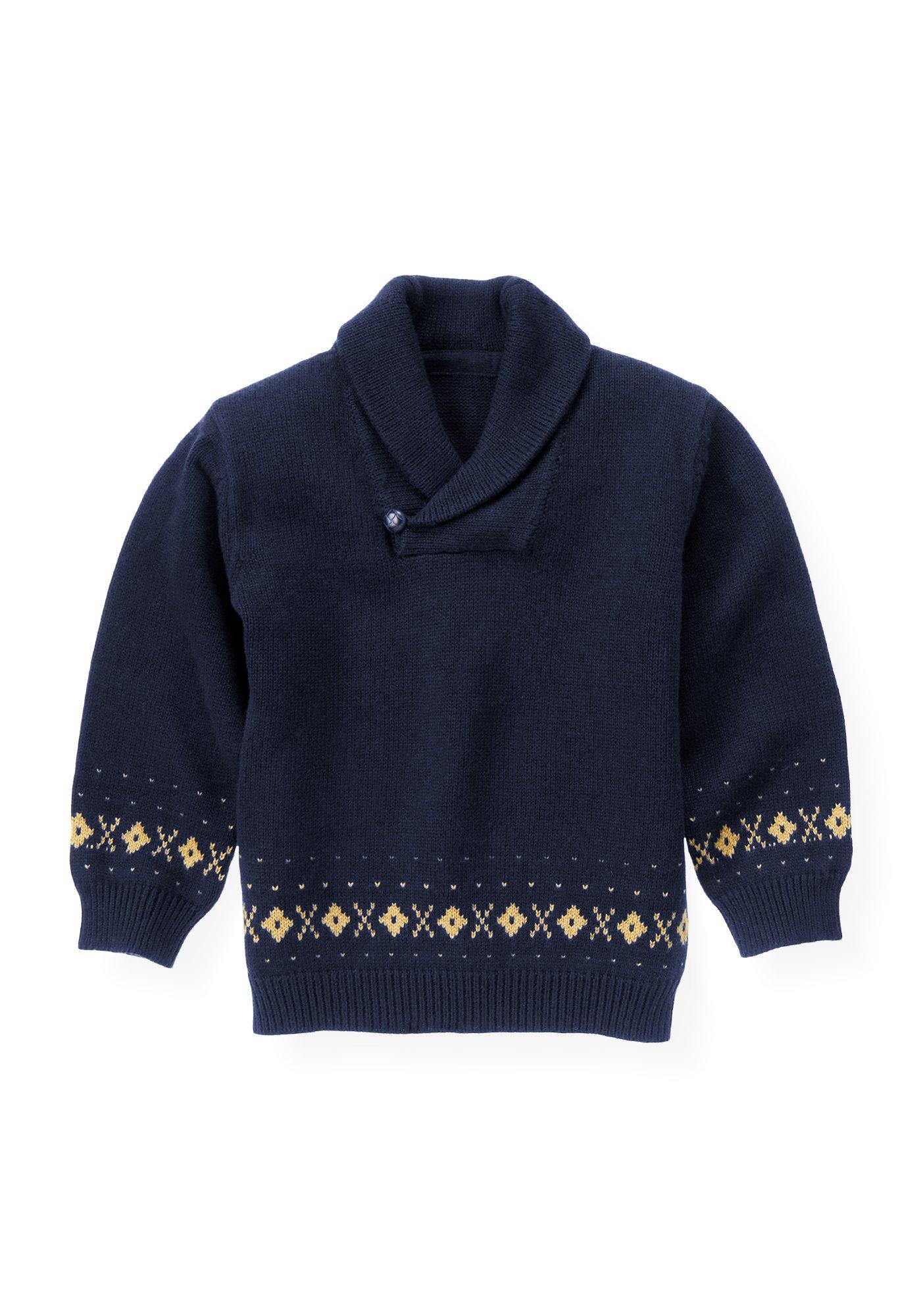 Shawl Collar Fair Isle Sweater image number 0