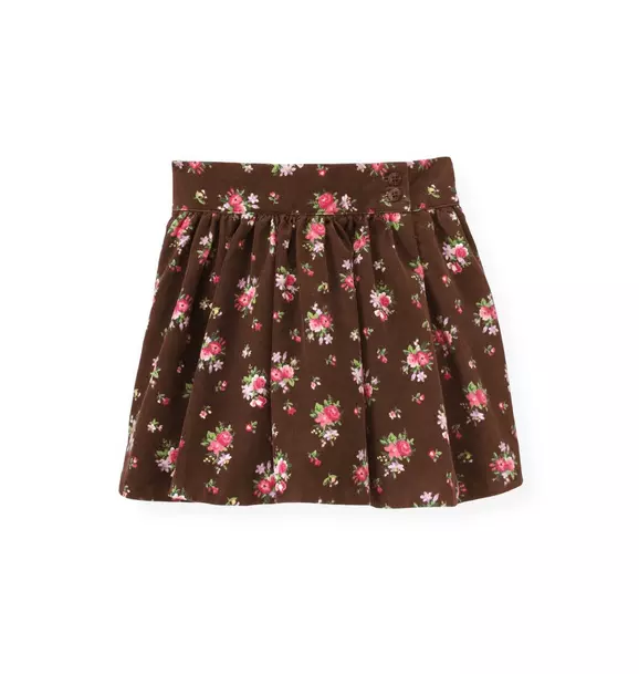 Floral Corduroy Skirt image number 0