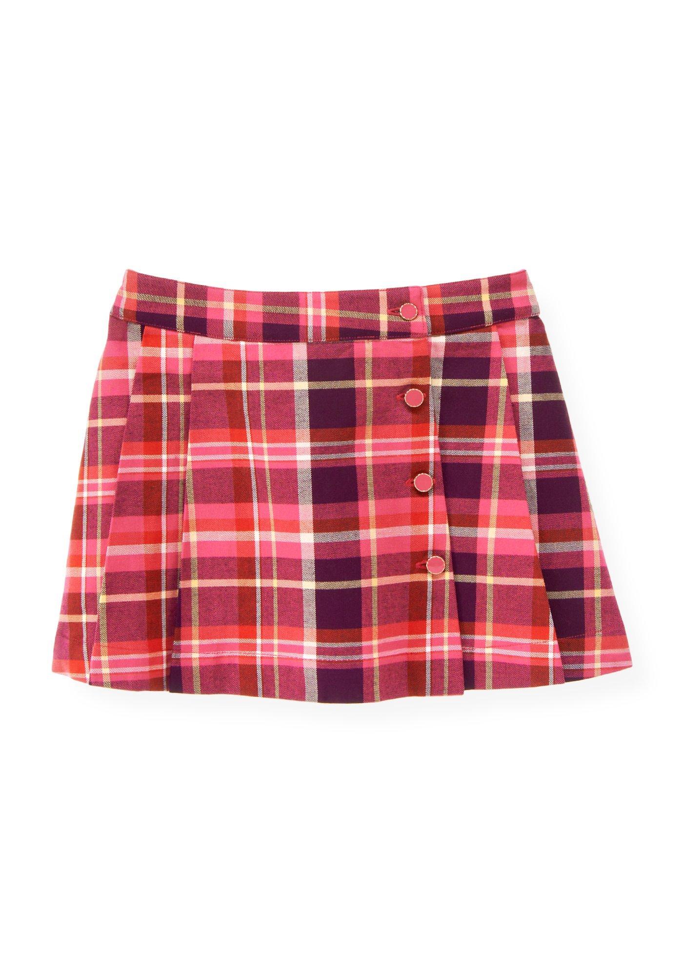 Button Plaid Skirt image number 0