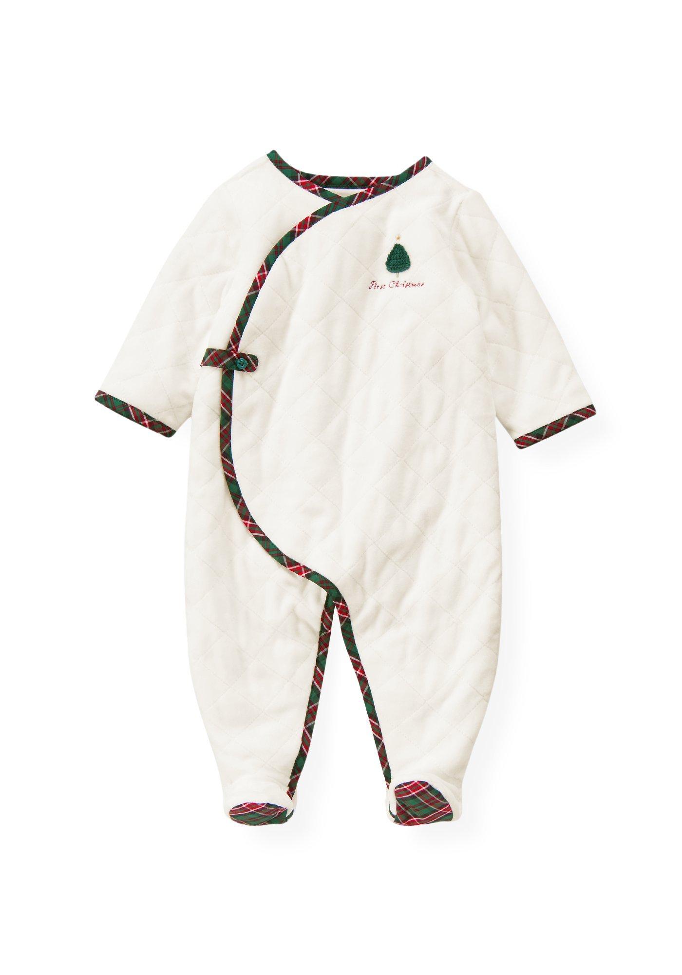 First Christmas Quilted Velour One-Piece image number 0