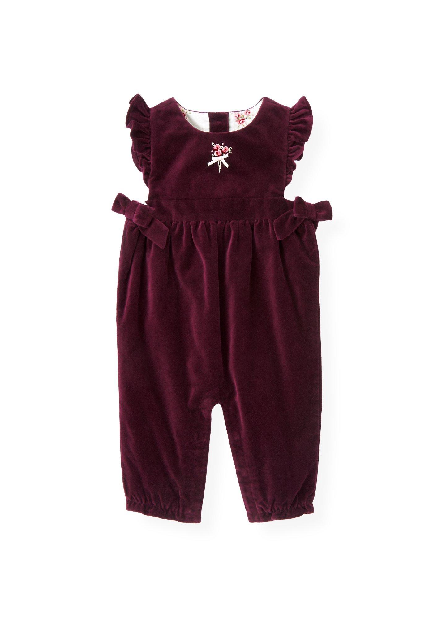 Hand-Embroidered Velveteen Overall image number 0