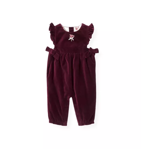 Hand-Embroidered Velveteen Overall image number 0