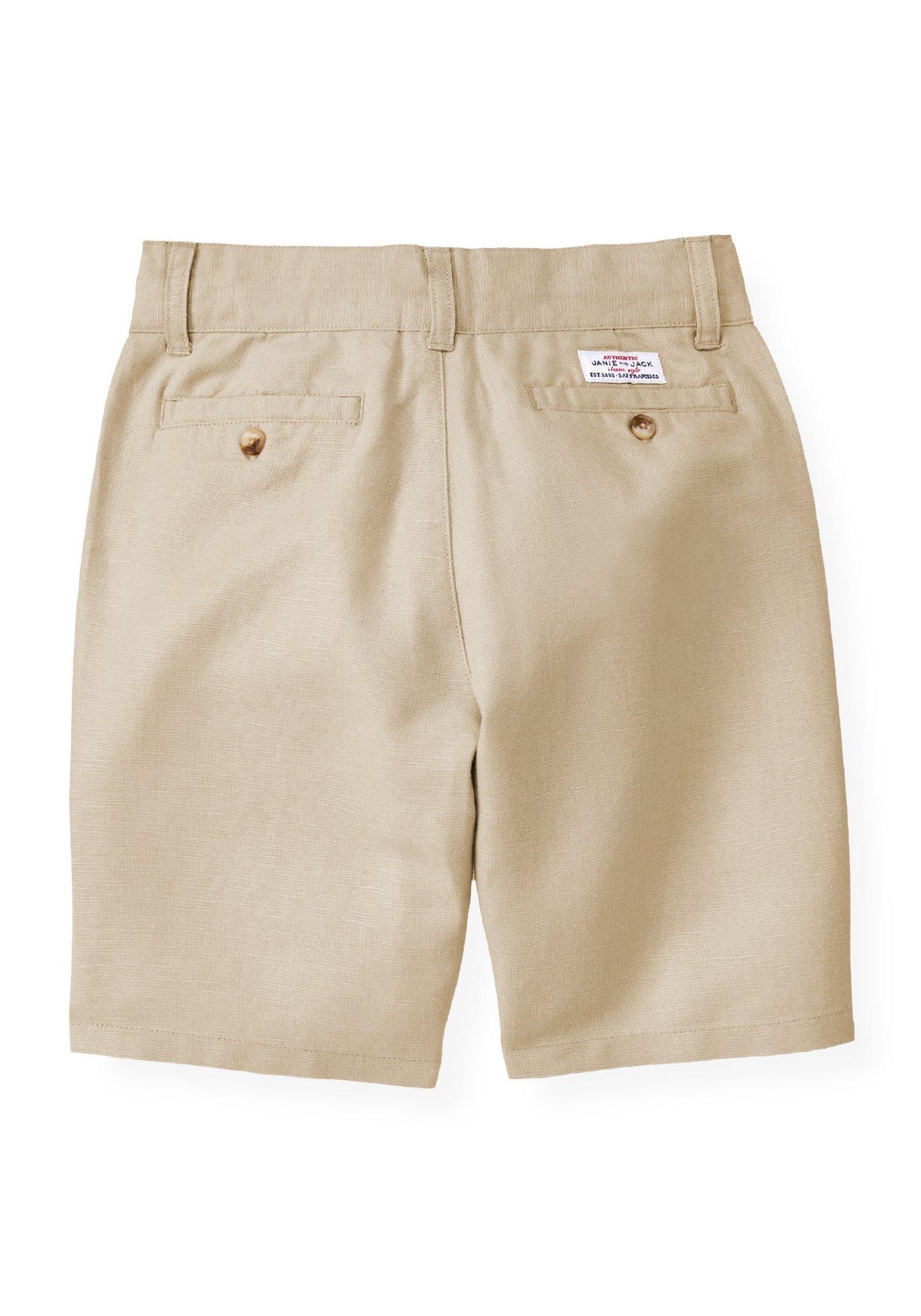 Khaki Linen Blend Short image number 1