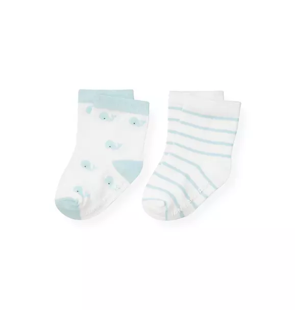 Whale Stripe Sock Two-Pack image number 0