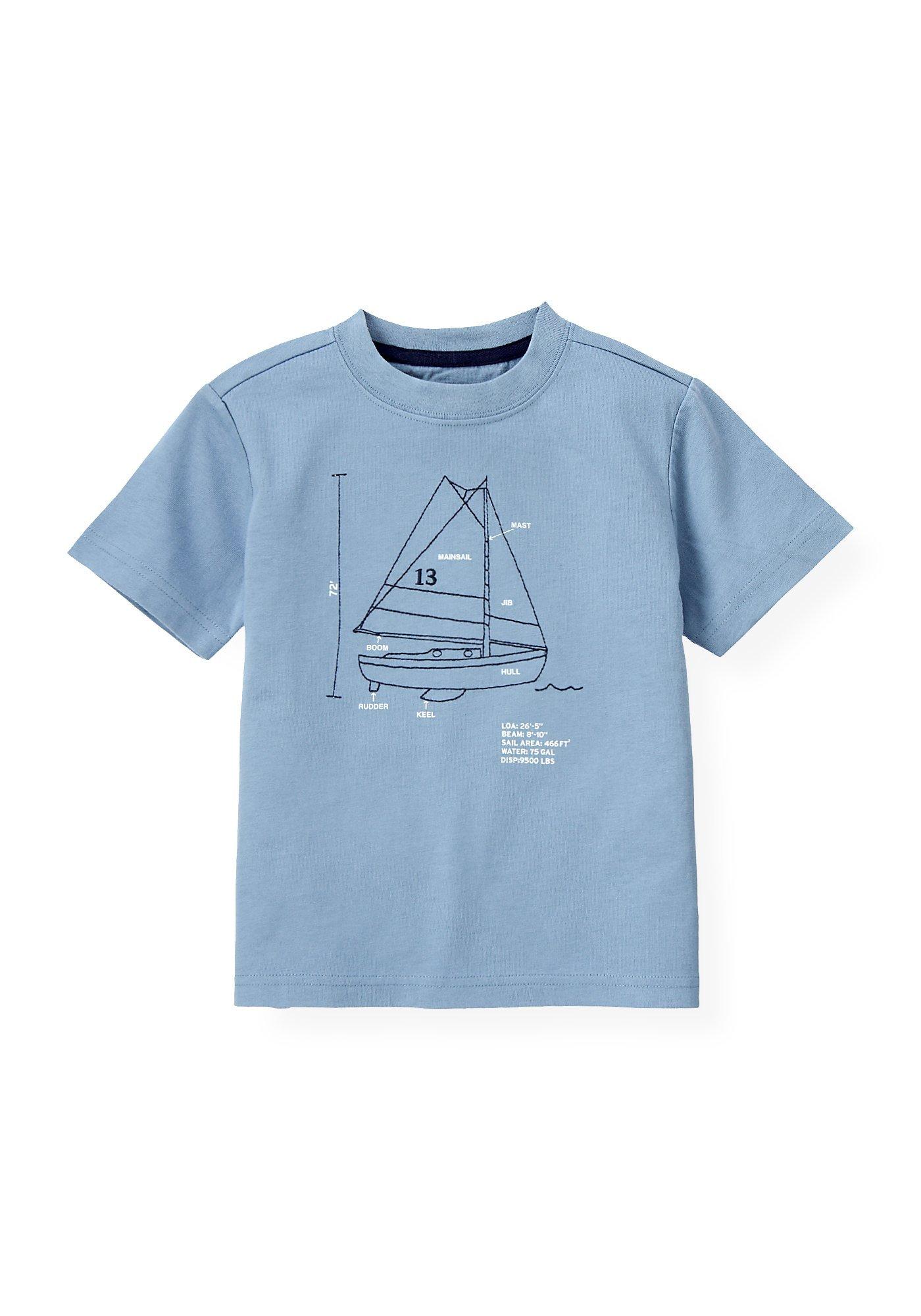 Embroidered Sailboat Tee image number 0