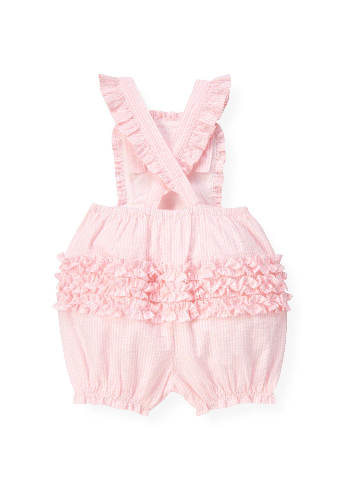 Ruffle Seersucker Stripe Shortall image number 1