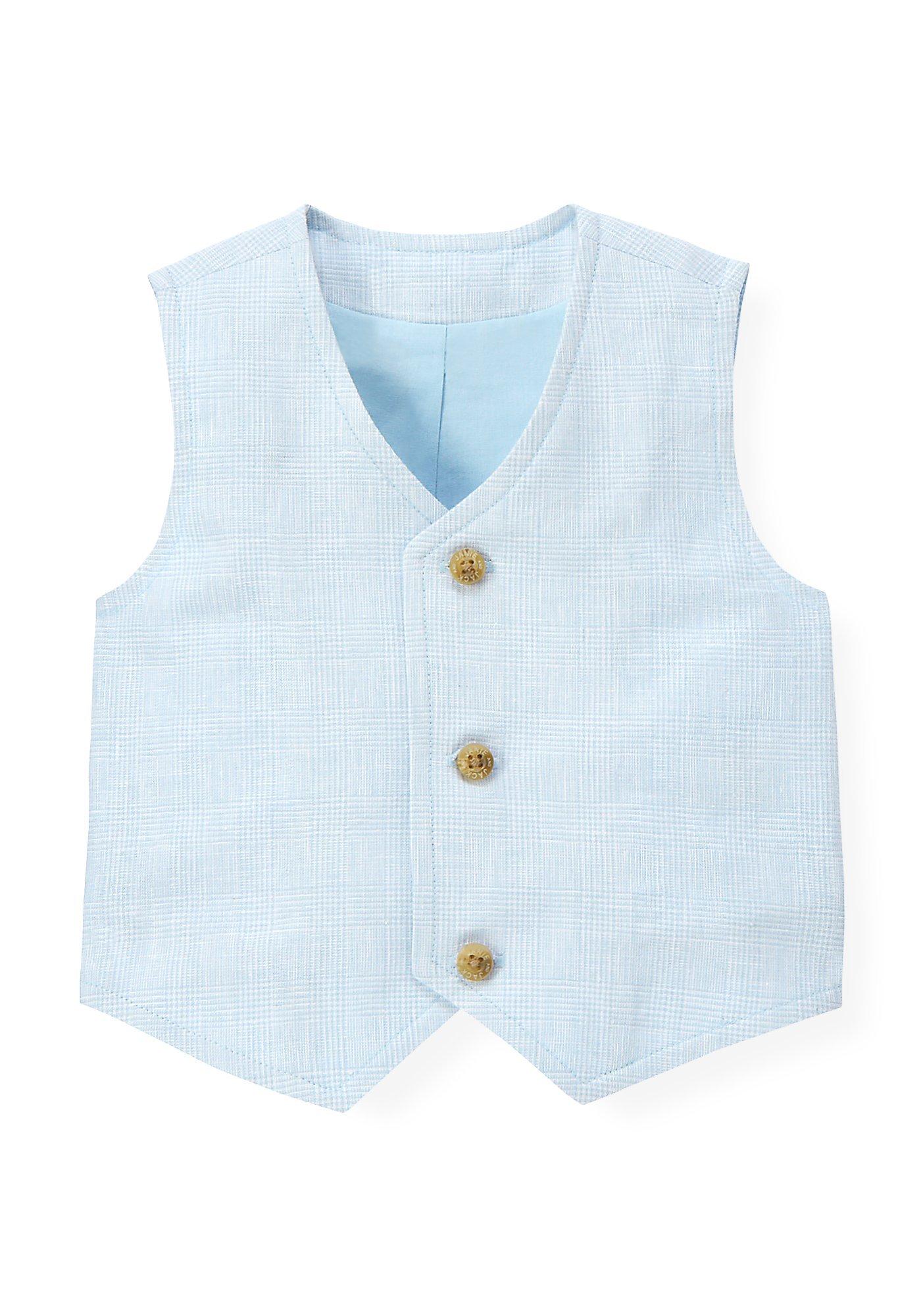 Houndstooth Linen Blend Vest image number 0