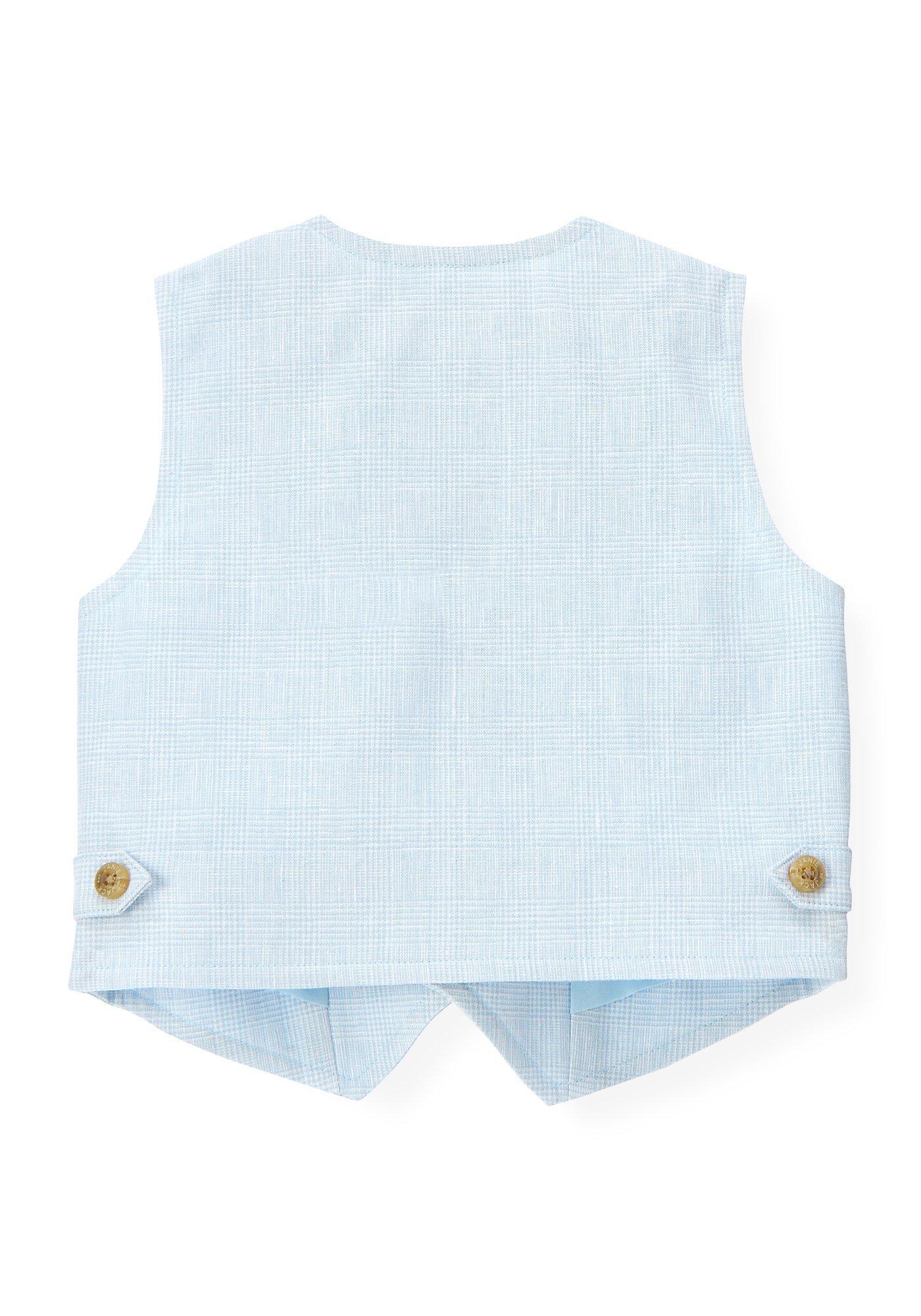 Houndstooth Linen Blend Vest image number 1