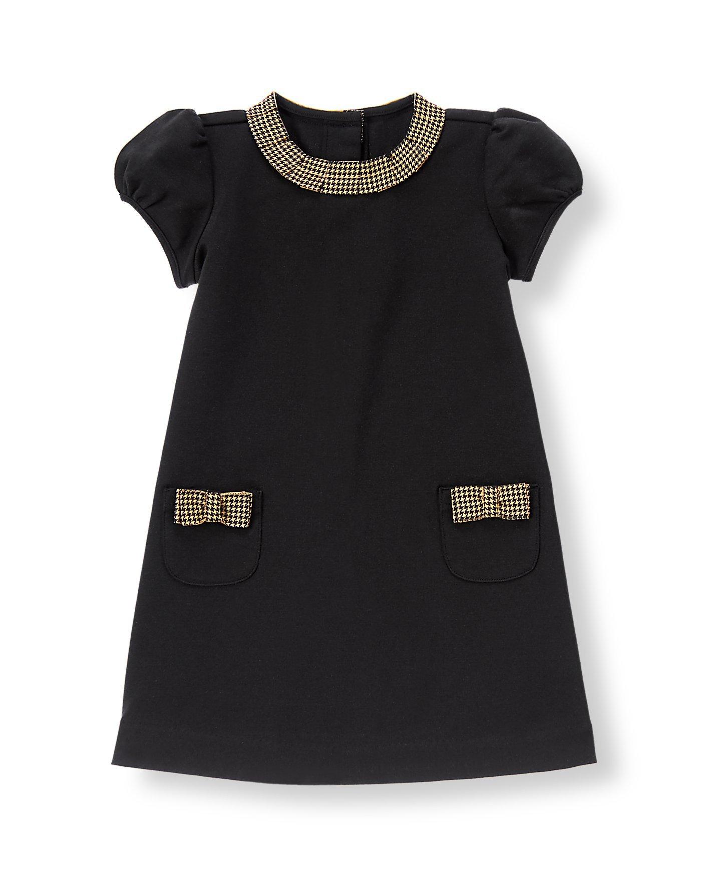 Houndstooth Trim Ponte Dress image number 0