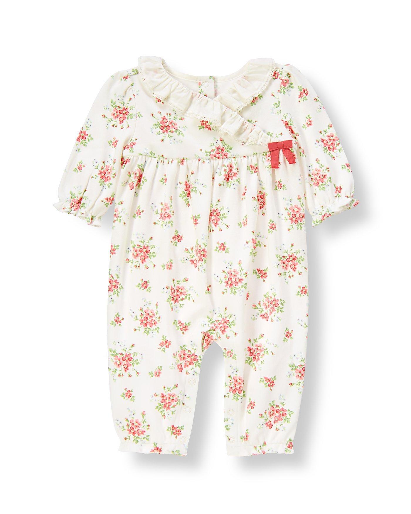 Baby Girl Berry Rose Floral Floral Kimono One-Piece at JanieandJack