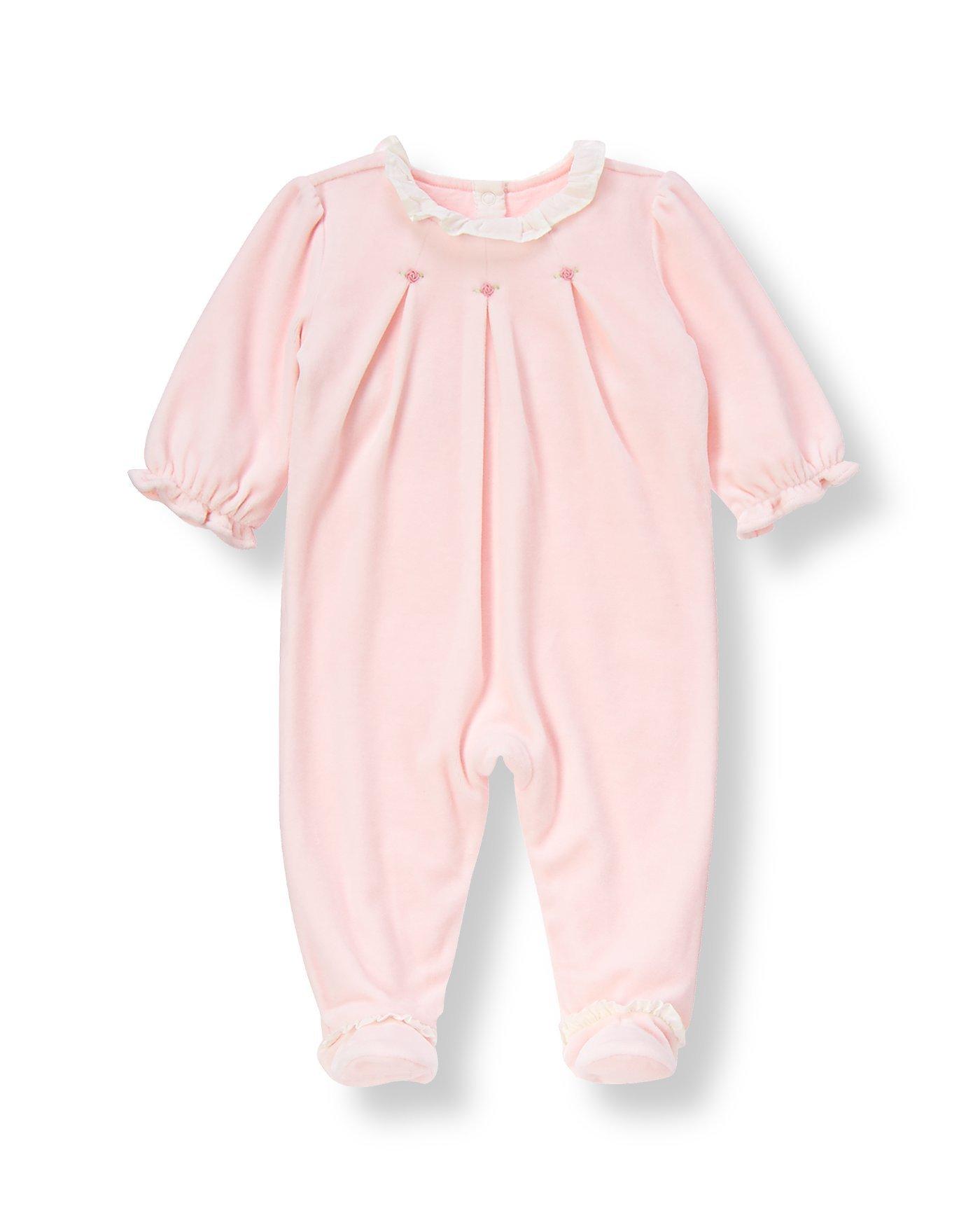 Rosette Ruffle Velour One-Piece image number 0