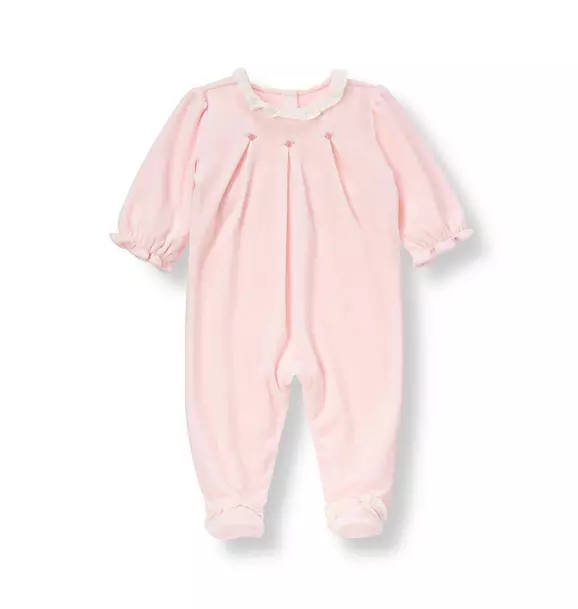 Rosette Ruffle Velour One-Piece image number 0