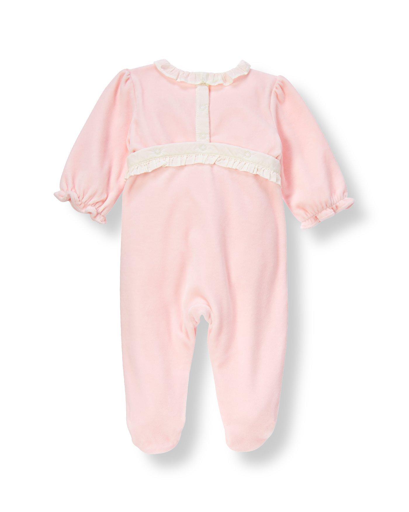 Rosette Ruffle Velour One-Piece image number 1