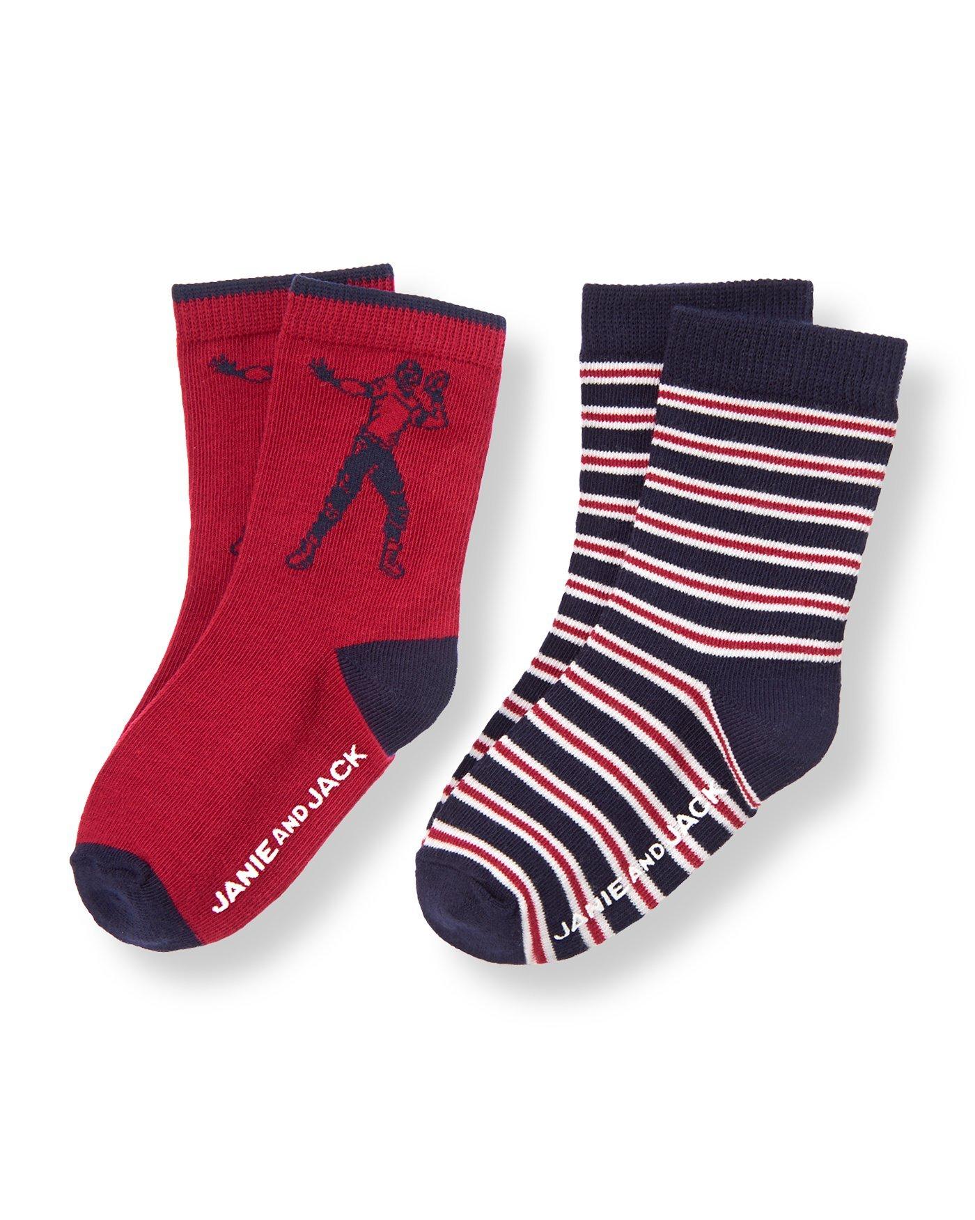 Football Stripe Sock Two-Pack image number 0
