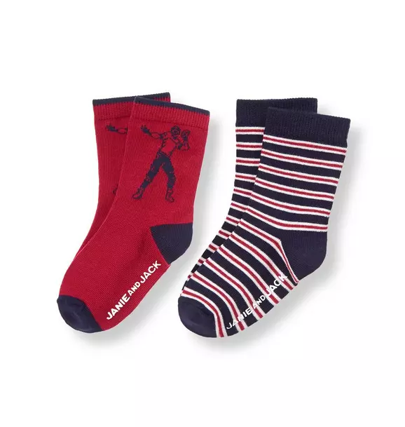 Football Stripe Sock Two-Pack image number 0