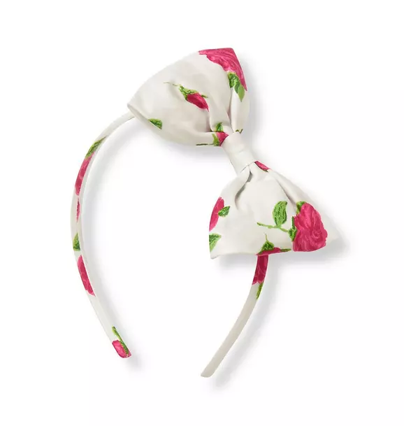 Rose Floral Bow Headband image number 0