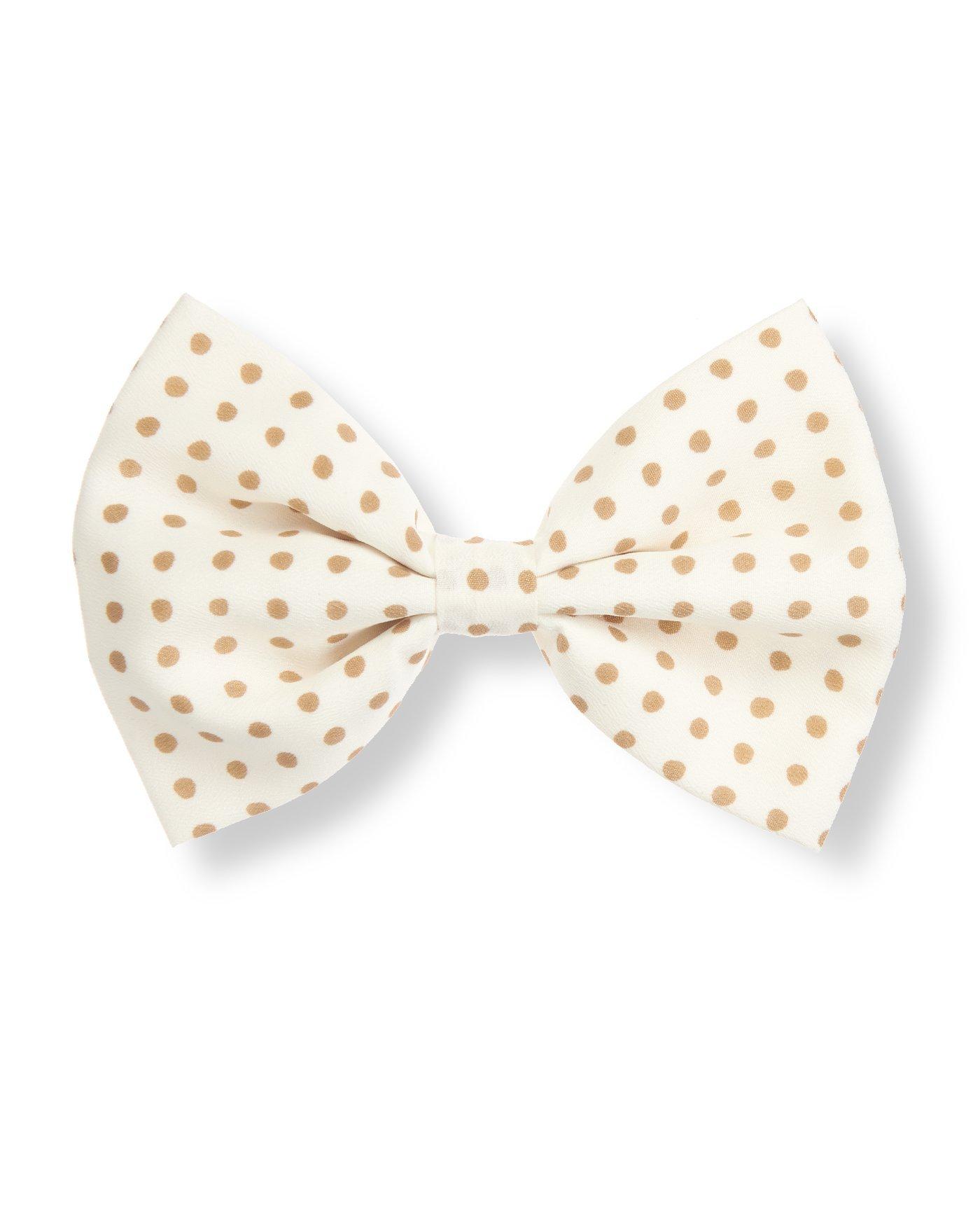 Dot Chiffon Bow Barrette image number 0