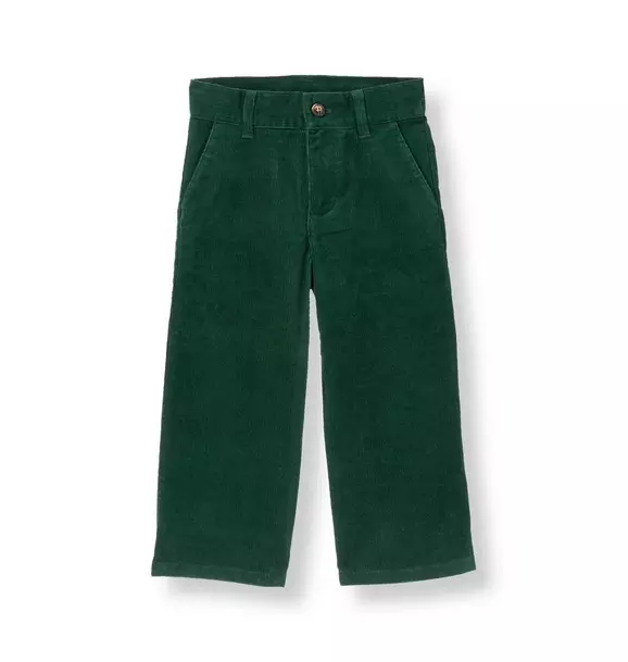 New Janie and Jack Baby Boy Corduroy Pants Green 6-12 Months Elastic $45 
