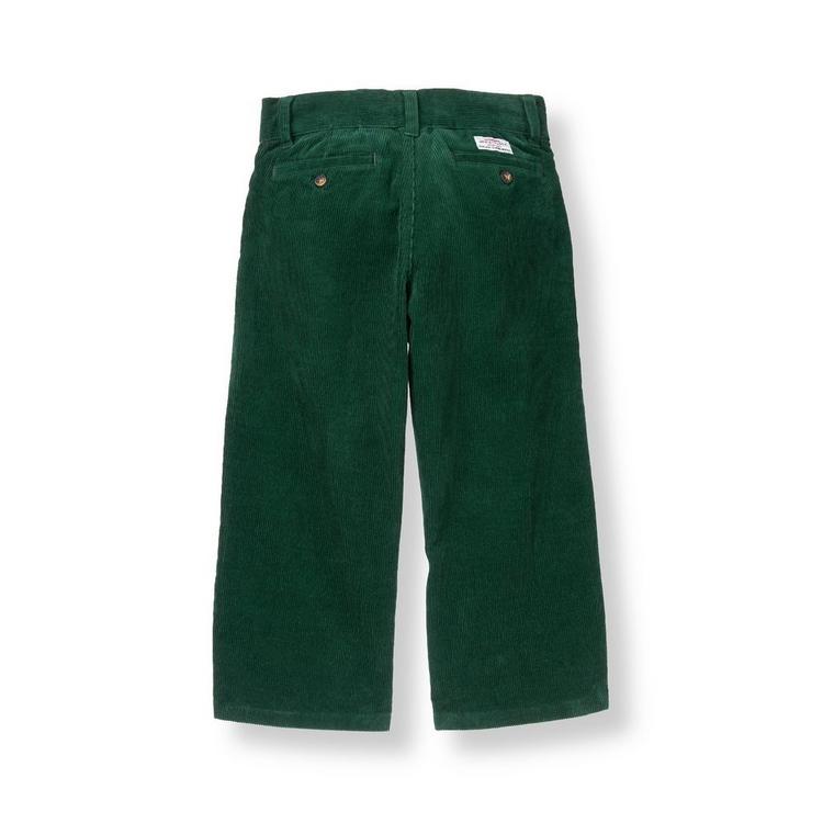 Boy's Cord Trousers Pull On Green Cotton Casual Corduroy Pants 12-18 Months 