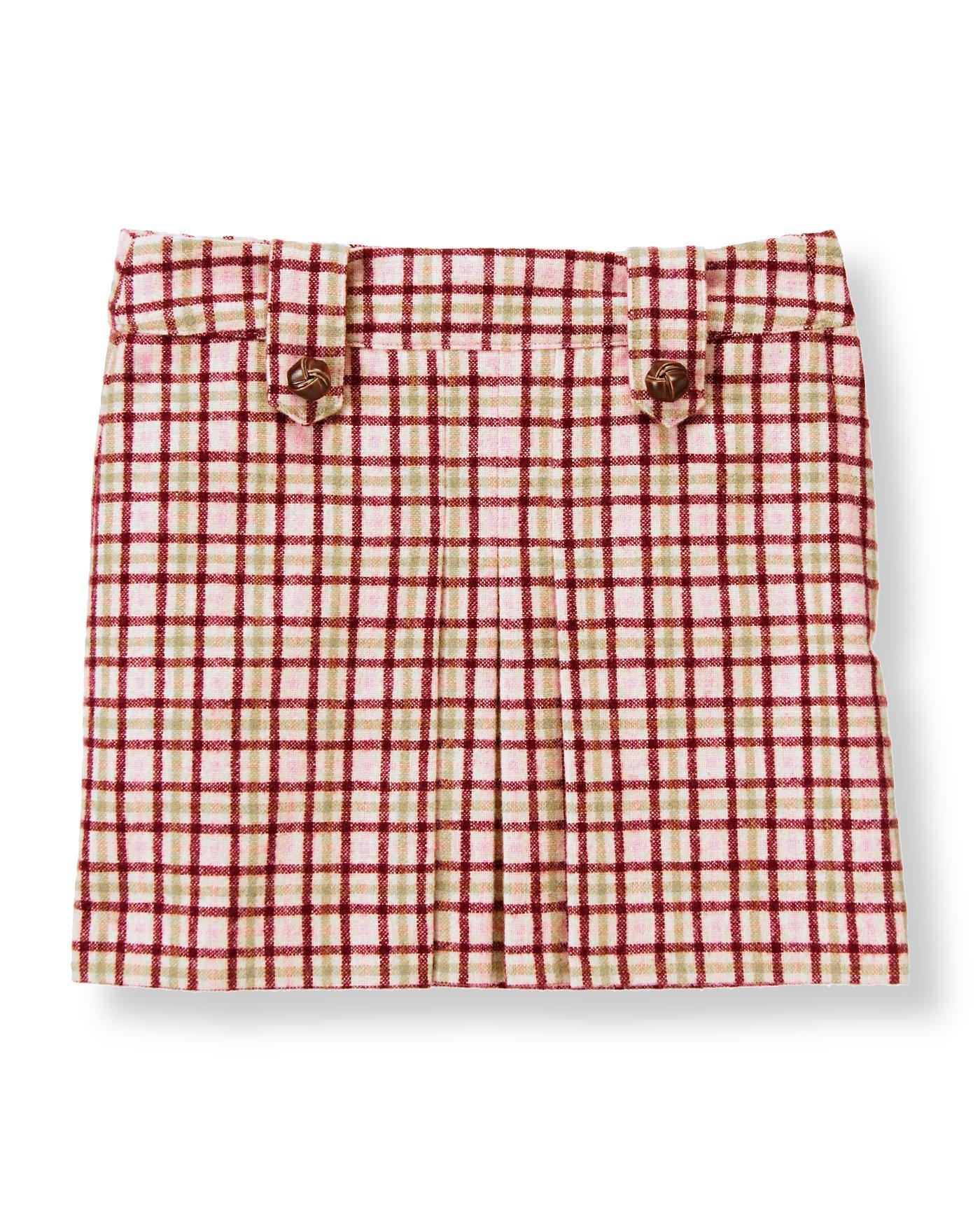 Button Plaid Skirt image number 1
