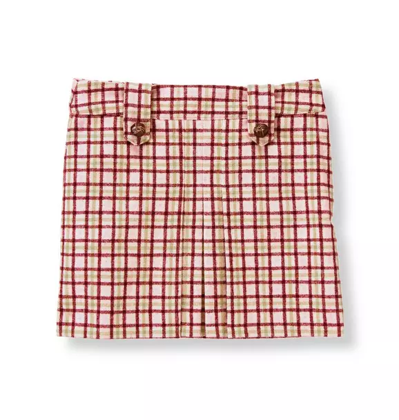 Button Plaid Skirt image number 1