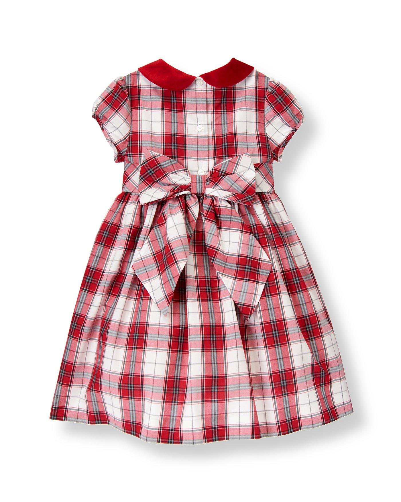 Hand-Smocked Plaid Dress image number 1