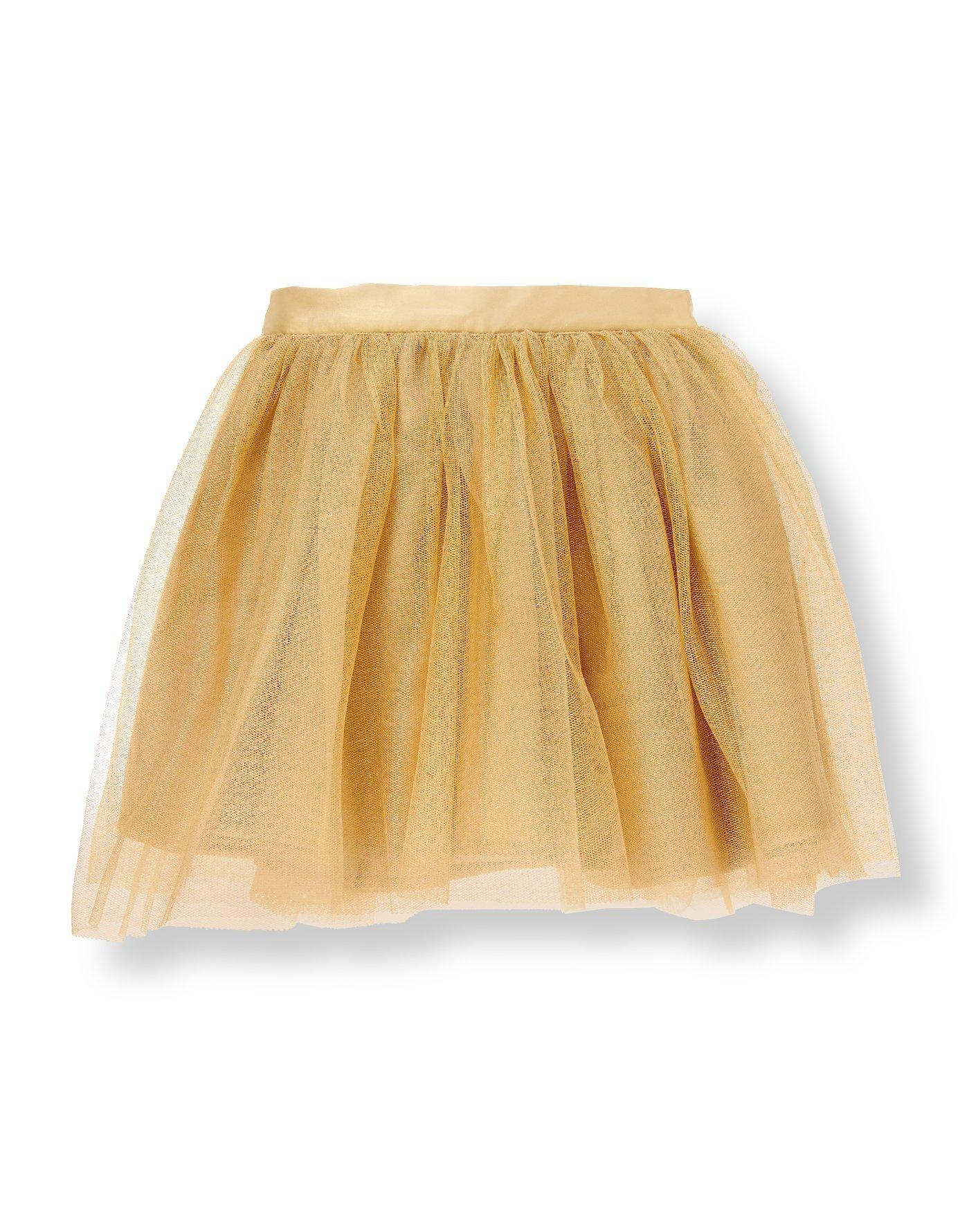 Metallic Gold Tulle Skirt image number 0