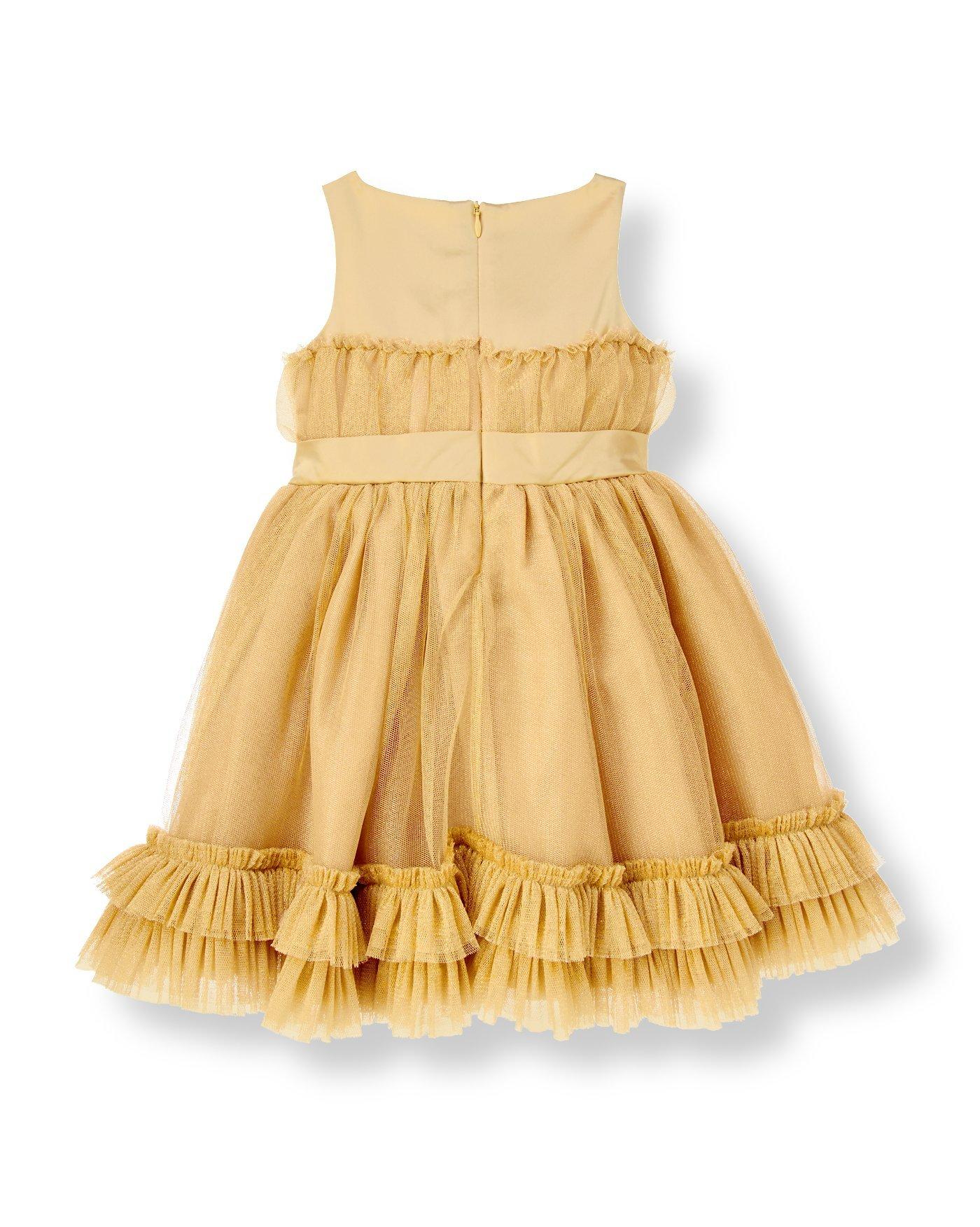 Metallic Gold Tulle Dress image number 1