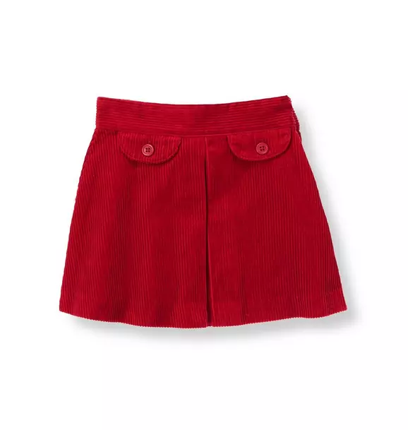 Pleated Corduroy Skirt image number 0