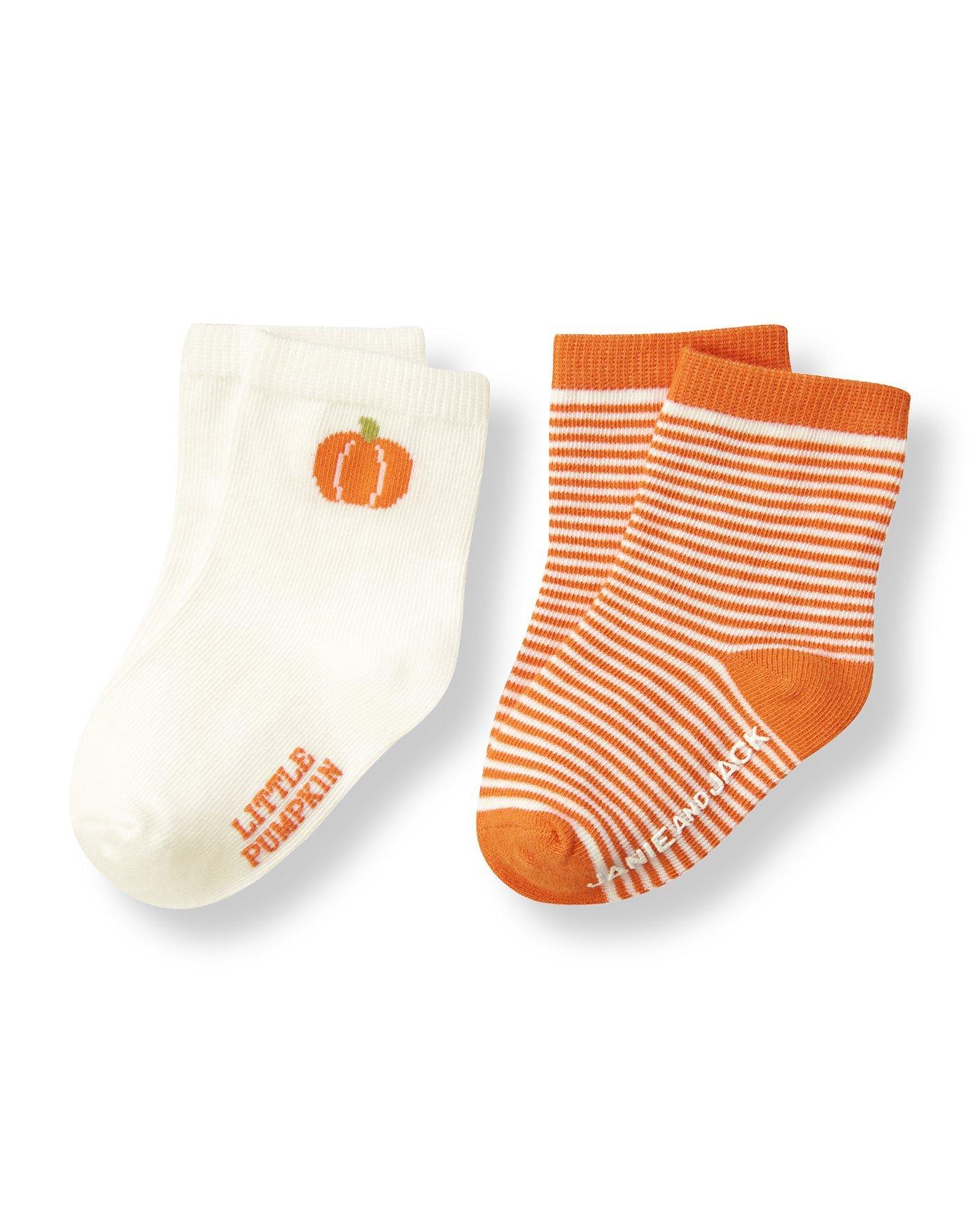 Pumpkin Sock Two-Pack image number 0