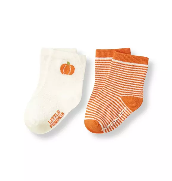Pumpkin Sock Two-Pack image number 0