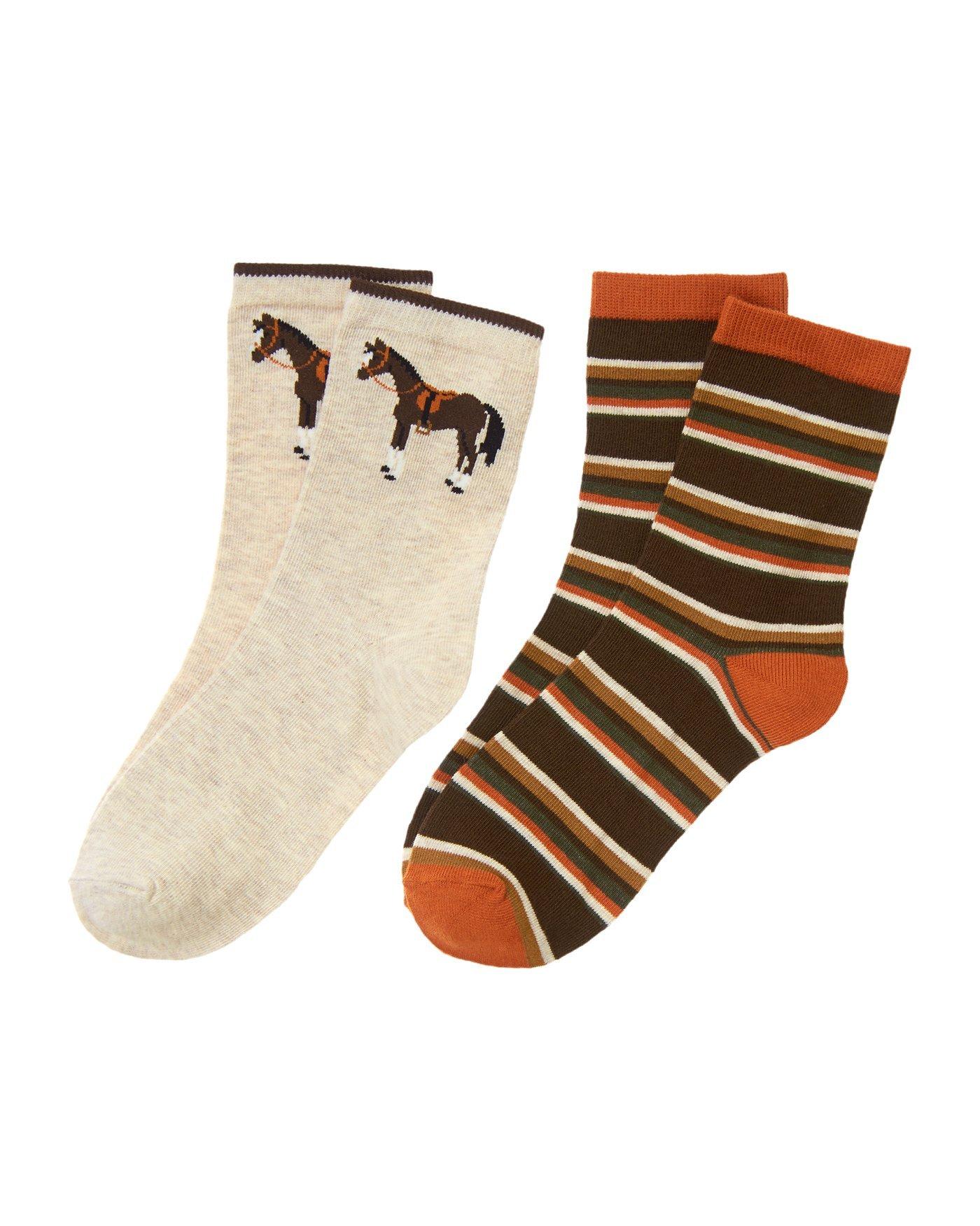 Horse Stripe Sock Two-Pack image number 0