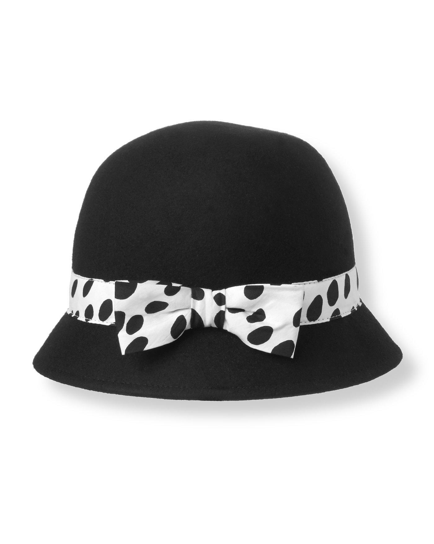 Dalmatian Dot Wool Cloche Hat image number 1