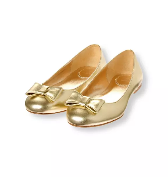 Metallic Gold Ballet Flat image number 1