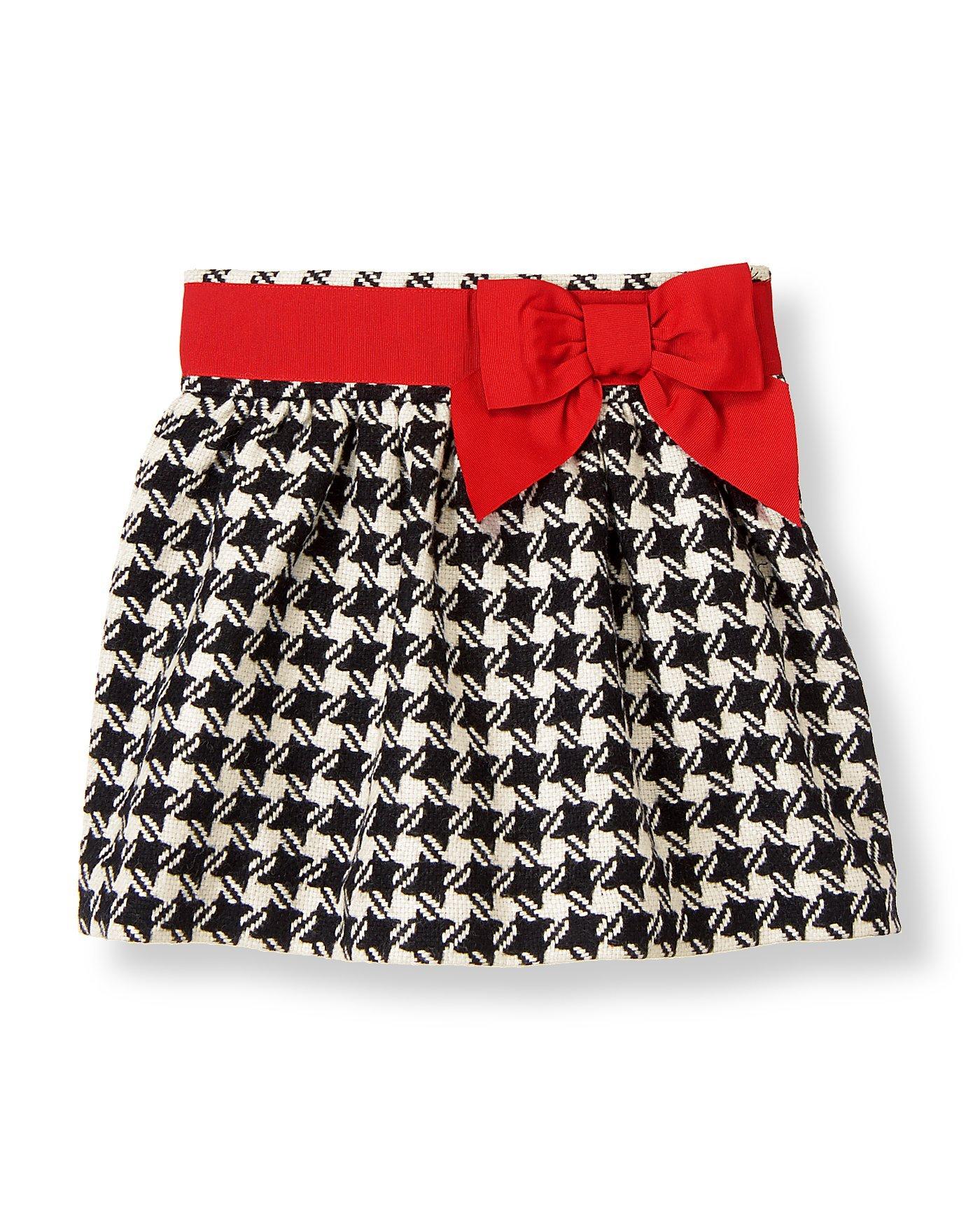 Bow Houndstooth Skirt image number 0