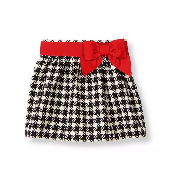 Bow Houndstooth Skirt image number 0